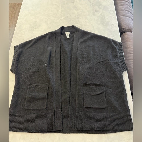 aerie Black Cozy Open-Front Cardigan - Picture 3 of 4